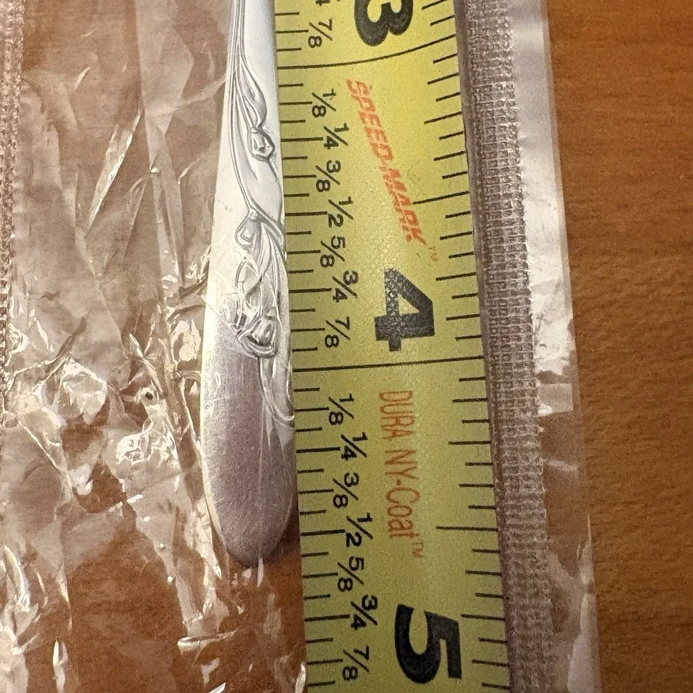 Vintage Oneida Cherie Demitasse Spoon NOS Sealed Silverplate 1957 MCM 4.5